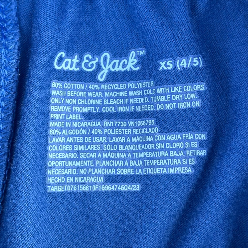 Size XS 4-5 Cat and Jack blue shorts